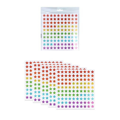 Picture of RAINBOW HOLOGRAPHIC STAR STICKERS - 100PCS